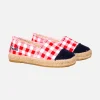 Espadrillas aus Gingham-Canvas mit Stickerei