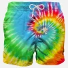 Fluo-Badeshorts für Herren mit Batikmuster