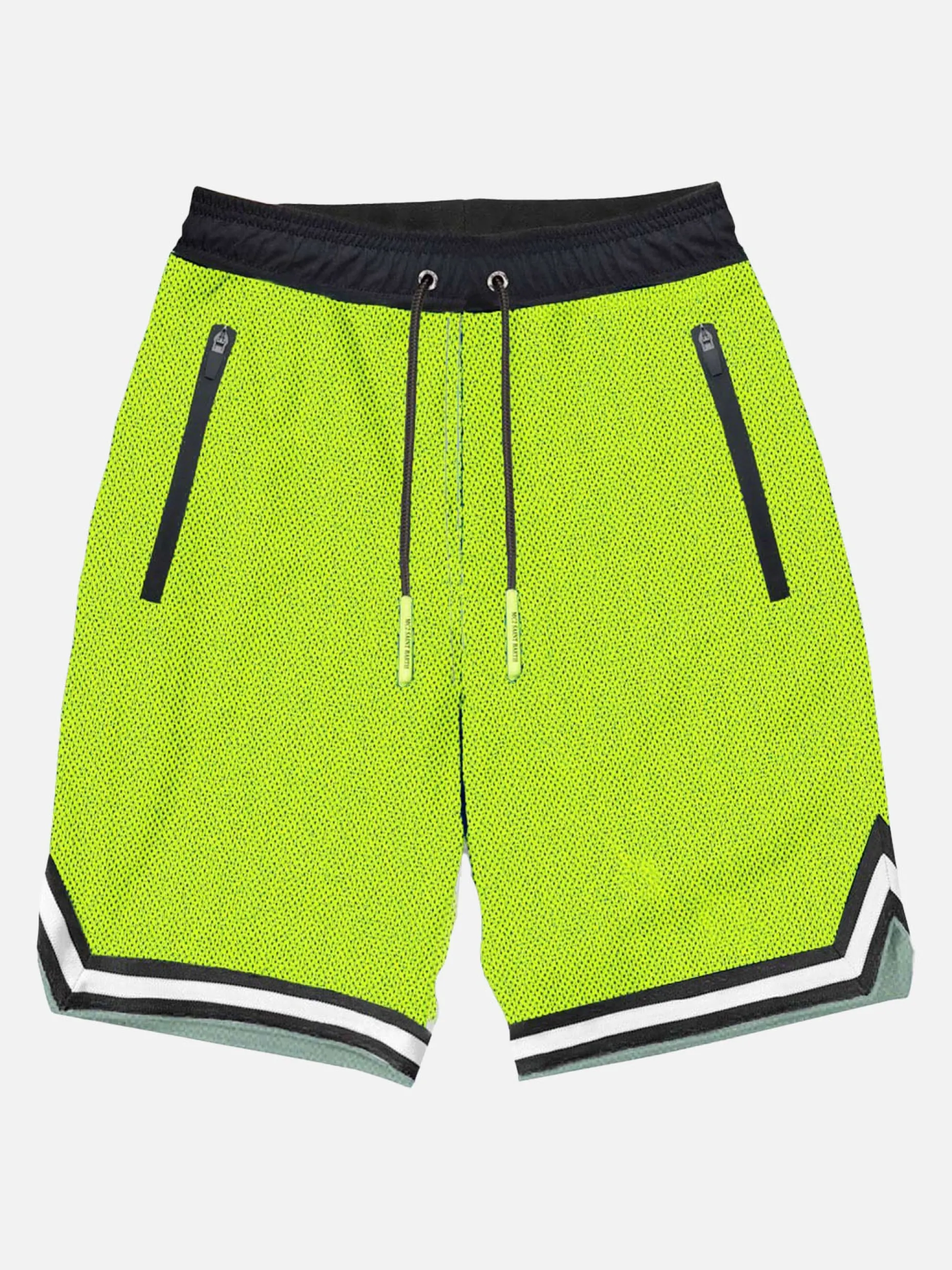 Fluogelbe Badeshorts im Surf-Stil