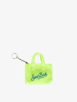 Fluogelber Frottee-Schlüsselhalter