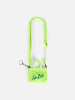 Fluogelber Frottee-Schlüsselhalter