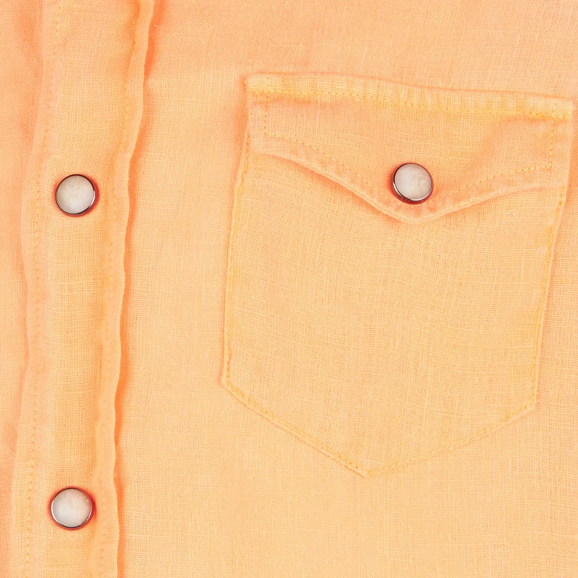 Fluo-orangefarbenes Leinenhemd für Jungen