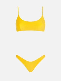 Frottee-Bralette-Badeanzug für Damen