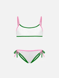 Frottee-Bralette-Bikini für Mädchen