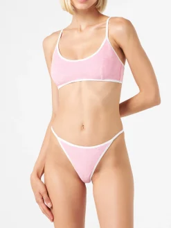 Frottee-Bralette-Bikini für Damen mit Paspelierung | MELISSA SATTA SONDEREDITION