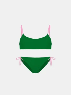 Frottee-Bralette-Bikini für Mädchen