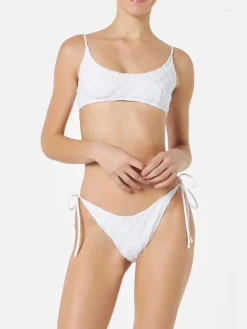 Frottee-Bralette-Bikini für Damen