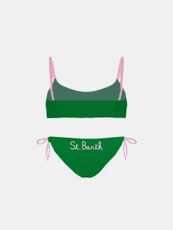 Frottee-Bralette-Bikini für Mädchen