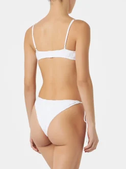 Frottee-Bralette-Bikini für Damen