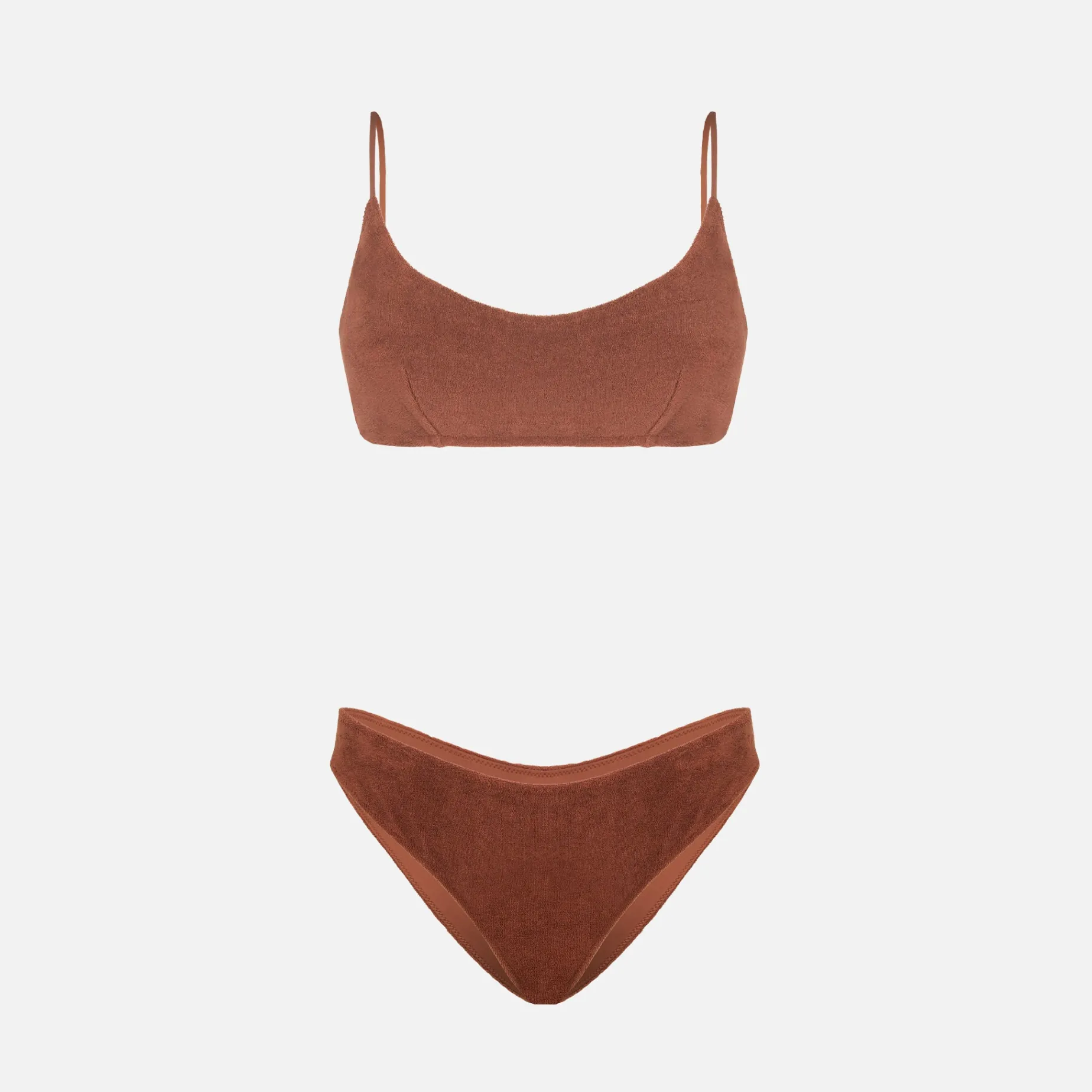 Frottee-Bralette-Bikini für Damen