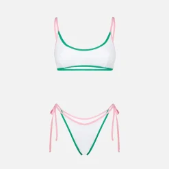 Frottee-Bralette-Bikini für Damen