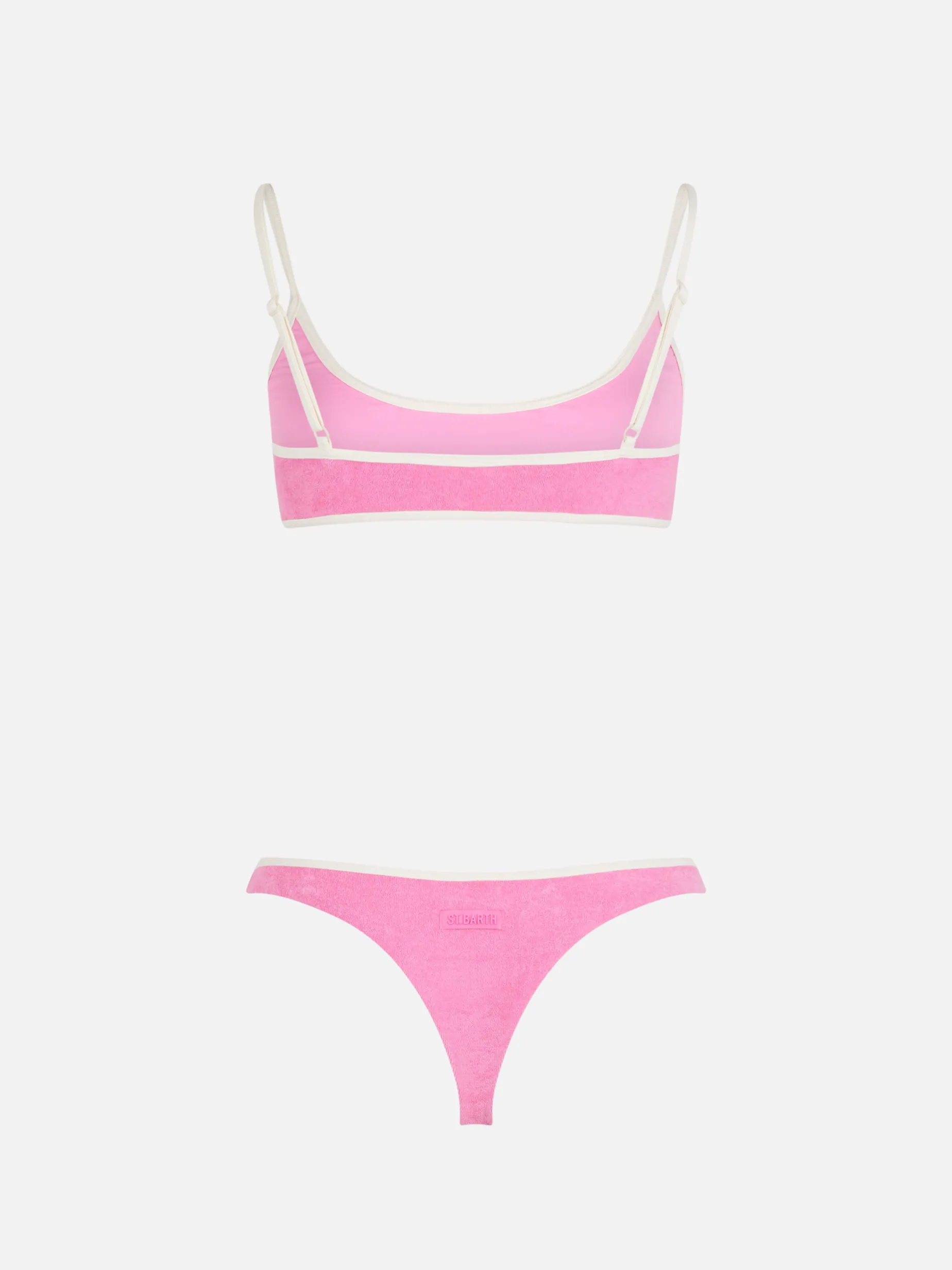 Frottee-Bralette-Bikini für Damen Judy Naomi mit Paspelierung