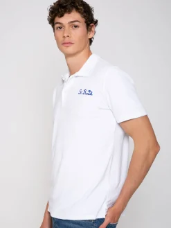 Frottee-Poloshirt für Herren in Weiß