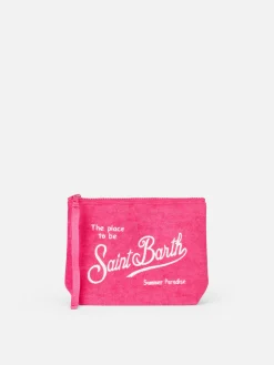 Fuchsiafarbene Frottee-Pochette Aline