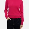 Fuchsiafarbener Pullover Sorbonne aus Kaschmirmischung für Damen