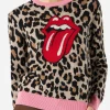 Gebürsteter Damenpullover mit Animal-Print | DIE ROLLING STONES® SONDEREDITION