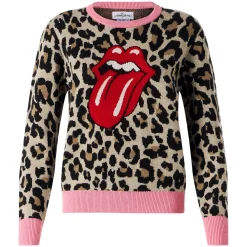 Gebürsteter Damenpullover mit Animal-Print | DIE ROLLING STONES® SONDEREDITION