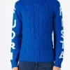 Geflochtener Rollkragenpullover für Herren mit Fuori Pista-Print