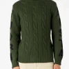 Geflochtener Rollkragenpullover für Herren mit Fuori Pista-Print