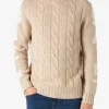Geflochtener Rollkragenpullover für Herren mit Saint Barth-Aufdruck