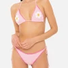 Gehäkelter Damen-Triangel-Bikini mit Gänseblümchen-Aufnäher