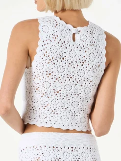 Gehäkeltes Neckholder-Top für Damen