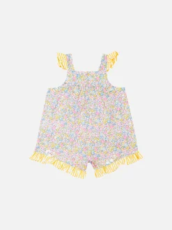 Gelbes Babykleid aus Liberty-Stoff