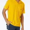 Gelbes Frottee-Polo für Herren