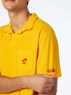 Gelbes Frottee-Polo für Herren