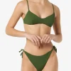 Gerippter Bralette-Bikini für Damen im Military-Stil