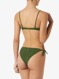 Gerippter Bralette-Bikini für Damen im Military-Stil