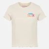Geripptes T-Shirt für Mädchen Serena Jr mit Baby Star-Stickerei