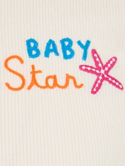 Geripptes T-Shirt für Mädchen Serena Jr mit Baby Star-Stickerei