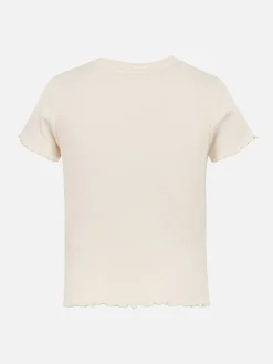 Geripptes T-Shirt für Mädchen Serena Jr mit Baby Star-Stickerei