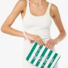 Gestreifte Frottee-Clutch „Parisienne Sponge“.