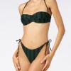 Gestreifter Balconette-Bikini für Damen aus Lurex