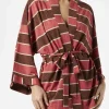 Gestreifter gestrickter Kimono-Cardigan