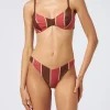 Gestreifter Lurex-Bralette-Bikini für Damen May Romy