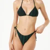 Gestreifter Triangel-Bikini für Damen aus Lurex