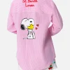 Gestreiftes Baumwoll-Overshirt für Damen Brigitte | SNOOPY PEANUTS SONDEREDITION