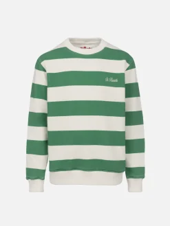 Gestreiftes Jungen-Sweatshirt Bobby mit St. Barth-Stickerei