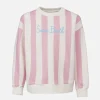 Gestreiftes Mädchen-Sweatshirt Briony mit Saint-Barth-Stickerei