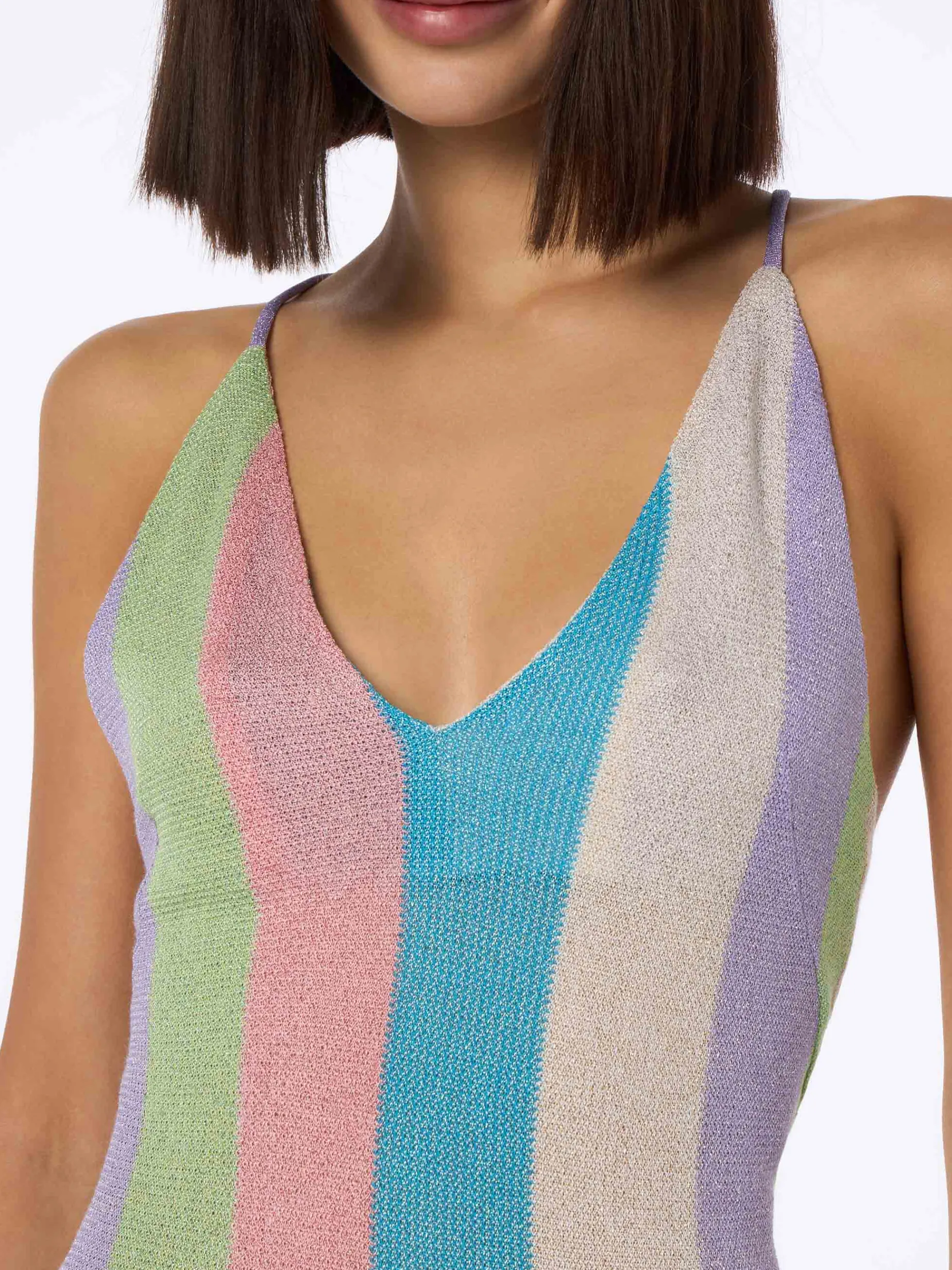 Gestreiftes Unterkleid aus Raschelstrick für Damen Eydis