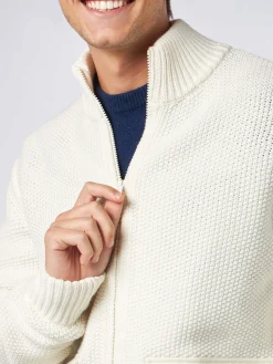Gestrickte Bomberjacke für Herren mit Filztaschen