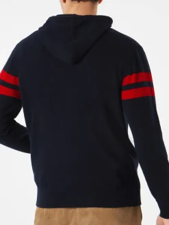 Gestrickter Kapuzenpullover mit St. Barth-Aufdruck