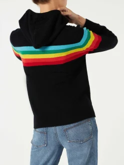 Gestricktes Sweatshirt mit Regenbogen-Intarsie
