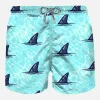 Glatte Herren-Badeshorts mit Aufdruck