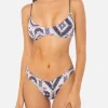 Glitzernder Bralette-Bikini im Azteken-Stil