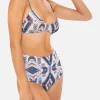 Glitzernder Bralette-Bikini im Azteken-Stil