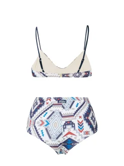 Glitzernder Bralette-Bikini im Azteken-Stil